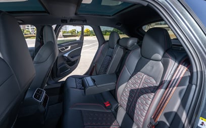 Grey Audi RS6 for rent in Dubai 6