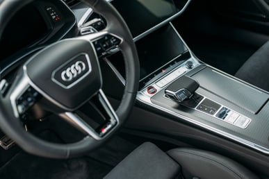 Grey Audi RS6 for rent in Dubai 5