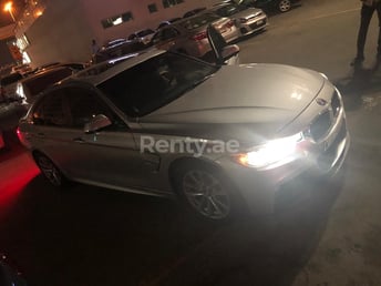 Grey BMW 3 Series for rent in Abu-Dhabi 1