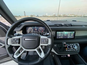 Grey Range Rover Defender for rent in Abu-Dhabi 7