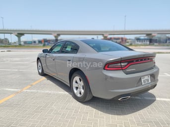 Grey Dodge Charger for rent in Dubai 4
