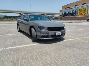 Grey Dodge Charger for rent in Dubai 6