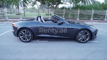 Grey Jaguar F-Type for rent in Dubai 1