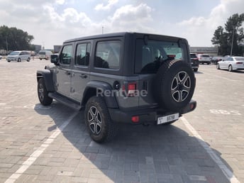 Grey Jeep Wrangler Unlimited Sports for rent in Dubai 6
