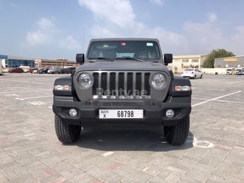 Grey Jeep Wrangler Unlimited Sports for rent in Dubai 11