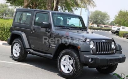 Grey Jeep Wrangler for rent in Dubai