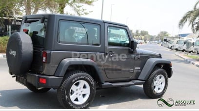 Grey Jeep Wrangler for rent in Dubai 0