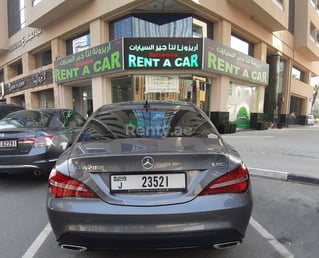 Grey Mercedes CLA 200 for rent in Sharjah 5