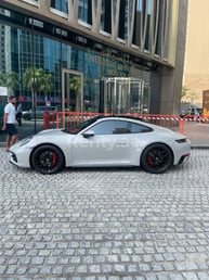 Grey Porsche 911 Carrera 4s cabrio for rent in Sharjah 1