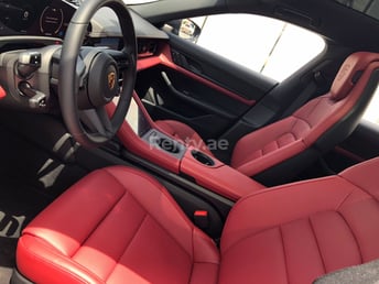 Grey Porsche Taycan for rent in Dubai 5