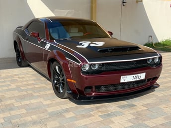 Maroon Dodge Challenger V8 RT Demon Widebody for rent in Dubai 4
