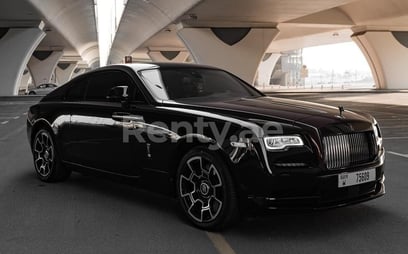 Maroon Rolls Royce Wraith Black Badge for rent in Dubai