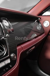 Maroon Rolls Royce Wraith Black Badge for rent in Dubai 2