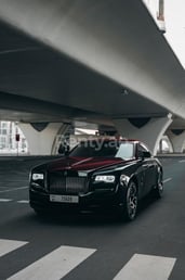 Maroon Rolls Royce Wraith Black Badge for rent in Dubai 5