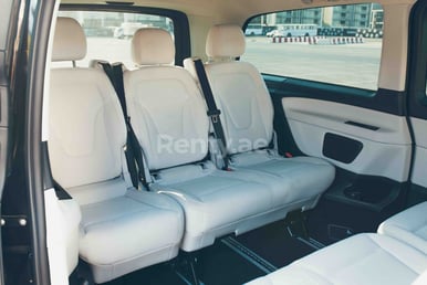 Black Mercedes V Class for rent in Dubai 7