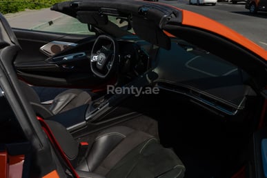 Orange Chevrolet Corvette C8 for rent in Abu-Dhabi 5