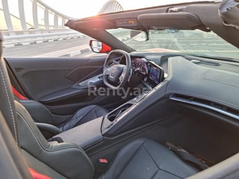 Orange Chevrolet Corvette Spyder for rent in Dubai 1