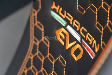 Orange Lamborghini Evo Spyder for rent in Dubai 1