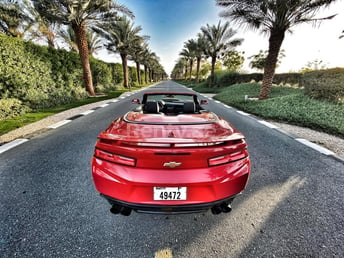 Red Chevrolet Camaro for rent in Abu-Dhabi 4