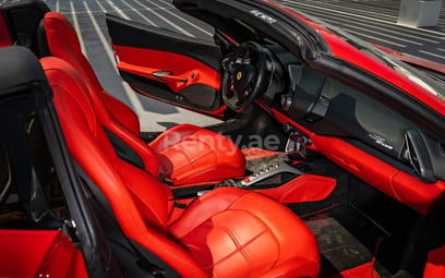 Red Ferrari 488 Spyder for rent in Dubai 2
