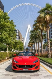 Red Ferrari Portofino Rosso for rent in Dubai 0