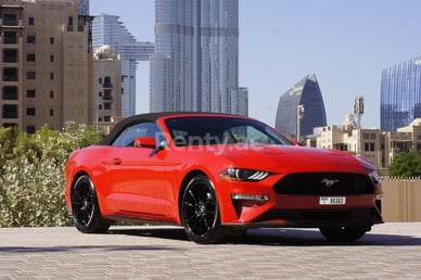 Red Ford Mustang for rent in Dubai 1