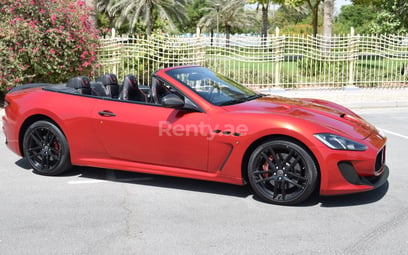 Red Maserati GranCabrio for rent in Dubai