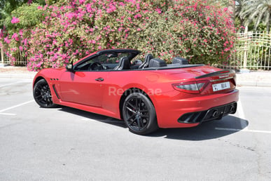 Red Maserati GranCabrio for rent in Dubai 3