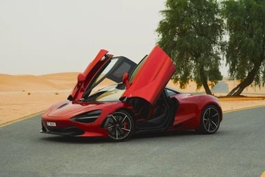 Red McLaren 720 S for rent in Abu-Dhabi 0