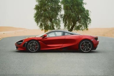 Red McLaren 720 S for rent in Dubai 2