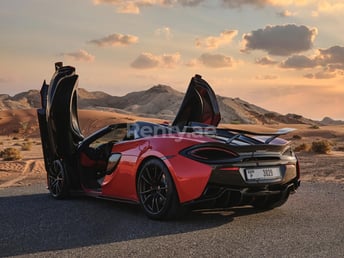 Red McLaren 570S for rent in Dubai 8