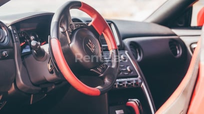 Red Nissan GTR for rent in Dubai 1