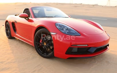 Red Porsche Boxster for rent in Abu-Dhabi