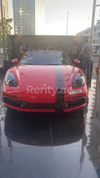 Red Porsche Boxster for rent in Abu-Dhabi 0