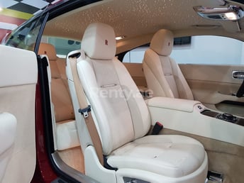 Red Rolls Royce Wraith for rent in Sharjah 2