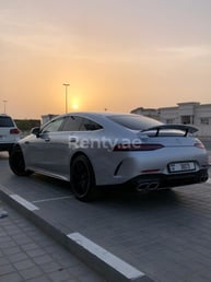 Gris Argenté Mercedes AMG GT63s en location à Sharjah 3