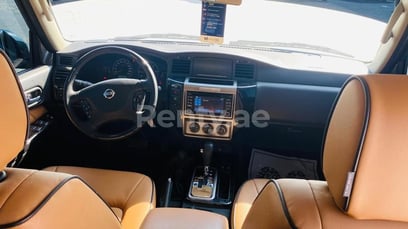 White Nissan Patrol Super Safari for rent in Dubai 2