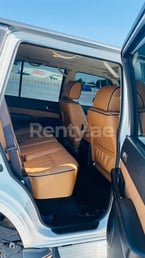 White Nissan Patrol Super Safari for rent in Dubai 3