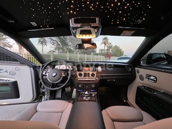 Silver Grey Rolls Royce Ghost for rent in Dubai 4