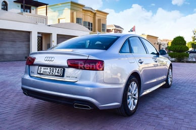 Silver Audi A6 for rent in Sharjah 1