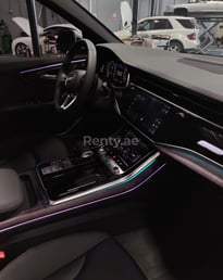 Silver Audi Q8 for rent in Abu-Dhabi 2