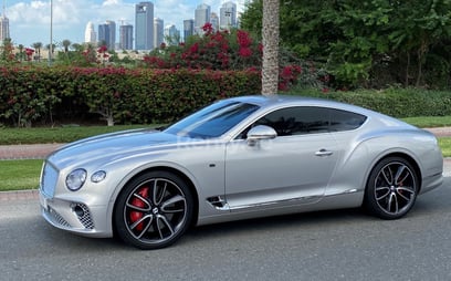 Silver Bentley Continental GT for rent in Dubai