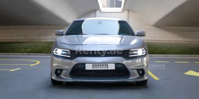 Silver Dodge Charger V8 for rent in Dubai 1