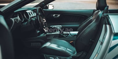 Silber Ford Mustang zur Miete in Dubai 2