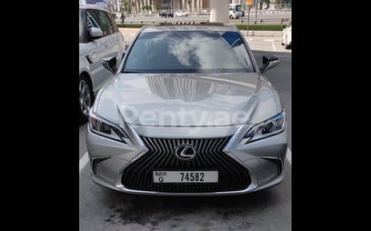 Silver Lexus ES350 for rent in Dubai