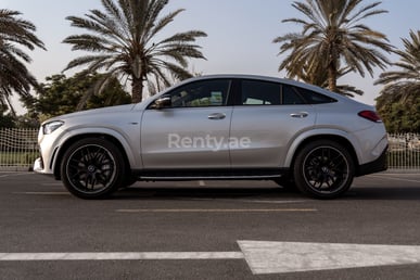 Silver Mercedes GLE63 for rent in Abu-Dhabi 2