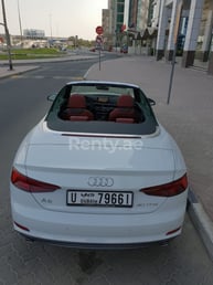 Blanco Audi A5 convertible en alquiler en Abu-Dhabi 4