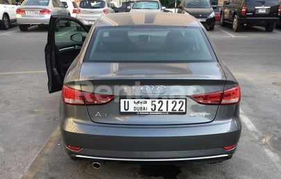 White Audi A3 for rent in Abu-Dhabi 0