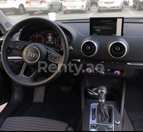 White Audi A3 for rent in Abu-Dhabi 2