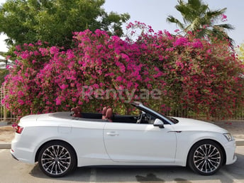 White Audi A5 for rent in Sharjah 0